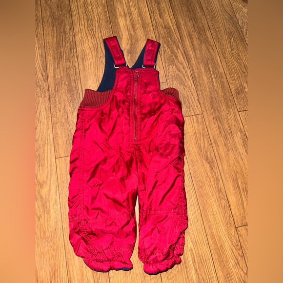 Baby Gap Snow ⛄️ FleeceLined ‘Ski’ Bib Pants 2 zippers Easy In & Out 6-12 month - Picture 2 of 3
